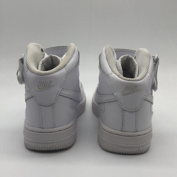 USED Nike Force 1 Mid LE (PS) Little Kids' Shoes White DH2934-111 No Box - Picture 5 of 9